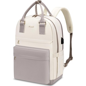 image:imageLOVEVOOK Laptop Backpack for Women 156 Inch Laptop Bag with USB Port Fashion Waterproof Backpacks Teacher Nurse Stylish Travel Bags Vintage Daypacks Bookbag for College School WorkNude  Pinkish Beige