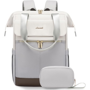 image:imageLOVEVOOK Laptop Backpack for Women 156 Inch Laptop Bag with USB Port Fashion Waterproof Backpacks Teacher Nurse Stylish Travel Bags Vintage Daypacks Bookbag for College School WorkBeige Coffee