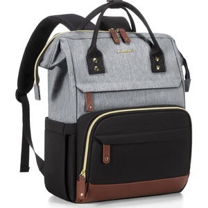 image:imageLOVEVOOK Laptop Backpack for Women 156 Inch Work Business Backpacks Purse With Large Capacity Waterproof Nurse Bag College Bookbag for School Waterproof Casual Daypack for TravelBlackgreybrown