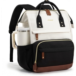 image:imageLOVEVOOK Laptop Backpack for Women 156 Inch Work Business Backpacks Purse With Large Capacity Waterproof Nurse Bag College Bookbag for School Waterproof Casual Daypack for TravelBeigeblack