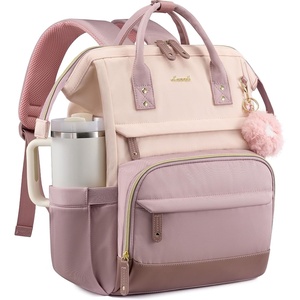 image:imageLOVEVOOK Laptop Backpack for Women 156 Inch Work Business Backpacks Purse With Large Capacity Waterproof Nurse Bag College Bookbag for School Waterproof Casual Daypack for TravelDarkpinklight