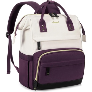 image:imageLOVEVOOK Laptop Backpack for Women 156 Inch Work Business Backpacks Purse With Large Capacity Waterproof Nurse Bag College Bookbag for School Waterproof Casual Daypack for TravelWhitedeep Purple