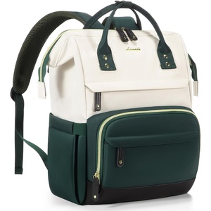 image:imageLOVEVOOK Laptop Backpack for Women 156 Inch Work Business Backpacks Purse With Large Capacity Waterproof Nurse Bag College Bookbag for School Waterproof Casual Daypack for TravelWhitegreenblack