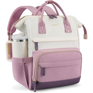 image:imageLOVEVOOK Laptop Backpack for Women 156 Inch Work Business Backpacks Purse With Large Capacity Waterproof Nurse Bag College Bookbag for School Waterproof Casual Daypack for TravelPinkwhitepurple
