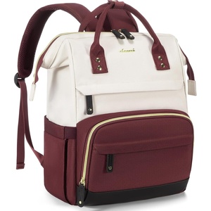 image:imageLOVEVOOK Laptop Backpack for Women 156 Inch Work Business Backpacks Purse With Large Capacity Waterproof Nurse Bag College Bookbag for School Waterproof Casual Daypack for TravelBeigewine Red