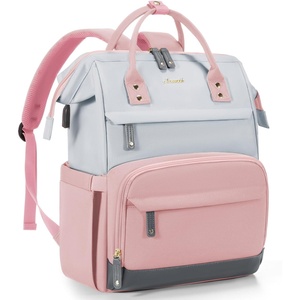 image:imageLOVEVOOK Laptop Backpack for Women 156 Inch Work Business Backpacks Purse With Large Capacity Waterproof Nurse Bag College Bookbag for School Waterproof Casual Daypack for TravelPinkgrey