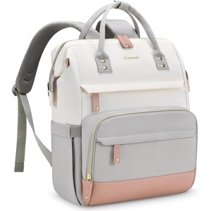 image:imageLOVEVOOK Laptop Backpack for Women 156 Inch Work Business Backpacks Purse With Large Capacity Waterproof Nurse Bag College Bookbag for School Waterproof Casual Daypack for TravelGraypink