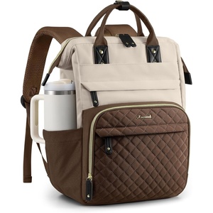 image:imageLOVEVOOK Laptop Backpack for Women 156 inch Waterproof Nurse Bag Teacher Work Backpack Purse for Women Travel Computer Backpack for College Office Business LadiesKhaki Coffee