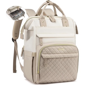 image:imageLOVEVOOK Laptop Backpack for Women 156 inch Waterproof Nurse Bag Teacher Work Backpack Purse for Women Travel Computer Backpack for College Office Business LadiesCream Tan