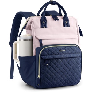 image:imageLOVEVOOK Laptop Backpack for Women 156 inch Waterproof Nurse Bag Teacher Work Backpack Purse for Women Travel Computer Backpack for College Office Business LadiesPink Navy