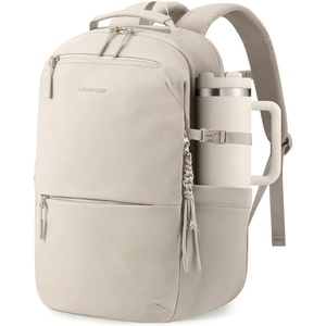 image:imageLOVEVOOK Laptop Backpack for Women Men with Giant Tumbler Holder  156Inch Work Computer Travel Backpack with Laptop Compartment Water Resistant Cute Commuter College Teacher Nurse Purse BagBlackKhaki