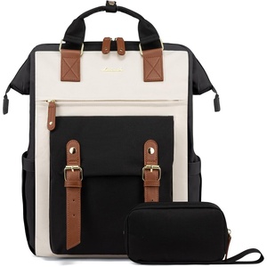 image:imageLOVEVOOK Laptop Backpack for Women Teacher Bag Work Backpack Purse Laptop Computer Back Pack Business Travel Backpack Nursing College Book bag 156inch BlackBeigeBrownBlackbeigebrown