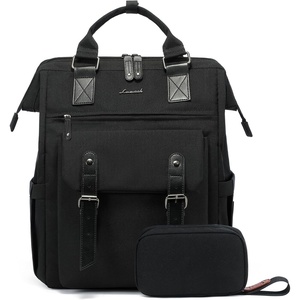 image:imageLOVEVOOK Laptop Backpack for Women Teacher Bag Work Backpack Purse Laptop Computer Back Pack Business Travel Backpack Nursing College Book bag 156inch BlackBeigeBrown1 Blackblack