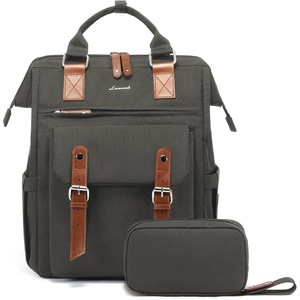 image:imageLOVEVOOK Laptop Backpack for Women Teacher Bag Work Backpack Purse Laptop Computer Back Pack Business Travel Backpack Nursing College Book bag 156inch BlackBeigeBrownDark Greybrown