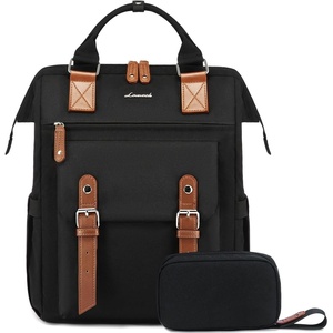 image:imageLOVEVOOK Laptop Backpack for Women Teacher Bag Work Backpack Purse Laptop Computer Back Pack Business Travel Backpack Nursing College Book bag 156inch BlackBeigeBrownBlackbrown Upgraded