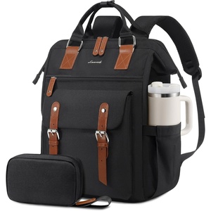 image:imageLOVEVOOK Laptop Backpack for Women Teacher Bag Work Backpack Purse Laptop Computer Back Pack Business Travel Backpack Nursing College Book bag 156inch BlackBeigeBrown1 Blackbrown
