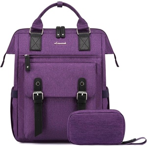 image:imageLOVEVOOK Laptop Backpack for Women Teacher Bag Work Backpack Purse Laptop Computer Back Pack Business Travel Backpack Nursing College Book bag 156inch BlackBeigeBrownDark Purpleblack