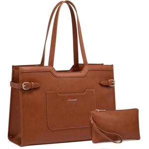 image:imageLOVEVOOK Laptop Bag for Women 156 Inch Laptop Tote Bag Leather Work Bags for Women Professional Computer bag