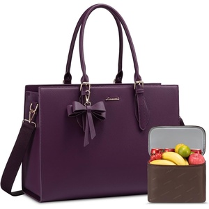 image:imageLOVEVOOK Laptop Lunch Tote Bag for Women for Work with Insulated Lunch Compartment 156 Inch Large Capacity Computer Handbag