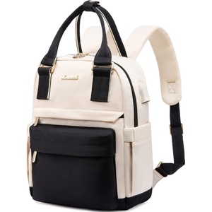 image:imageLOVEVOOK Mini Backpack for Women Girls Stylish Waterproof Backpack Purse with USB Port Cute Daypack for School Travel PartyBlackbeige