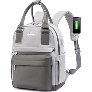 image:imageLOVEVOOK Mini Backpack for Women Girls Stylish Waterproof Backpack Purse with USB Port Cute Daypack for School Travel PartyDark Gray  Light Gray
