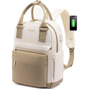 image:imageLOVEVOOK Mini Backpack for Women Girls Stylish Waterproof Backpack Purse with USB Port Cute Daypack for School Travel PartyKhaki  Beige
