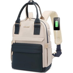 image:imageLOVEVOOK Mini Backpack for Women Girls Stylish Waterproof Backpack Purse with USB Port Cute Daypack for School Travel PartyNavy  Dark Apricot