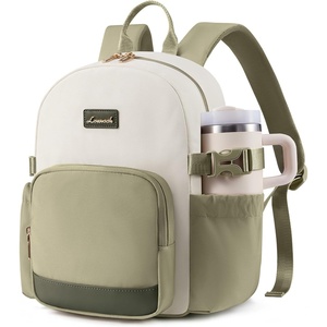 image:imageLOVEVOOK Upgrade Mini Backpack Purse for Women with Giant Tumbler Holder  Lightweight Small Backpack Women for Work Travel Park Cute WaterResistant Mini Backpack for Daily CollegeGift Beige BlackBeige Sage Green