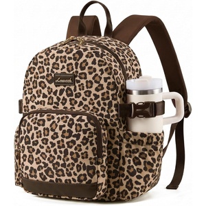 image:imageLOVEVOOK Upgrade Mini Backpack Purse for Women with Giant Tumbler Holder  Lightweight Small Backpack Women for Work Travel Park Cute WaterResistant Mini Backpack for Daily CollegeGift Beige BlackLeopard Print